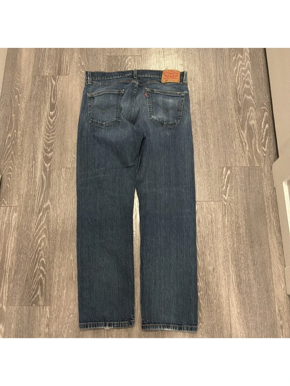 Levis 505 Jeans Mens 34x29 Blue Straight Leg Denim Classic Stretch Medium Wash